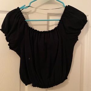 NWT black crop top